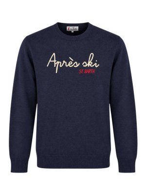 MC2 SAINT BARTH: crew necks - Blue Heron Lettering Jumper