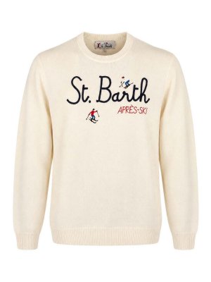 MC2 SAINT BARTH: Strickpullover mit Rundhalsausschnitt - Rundhalspullover - Weiß