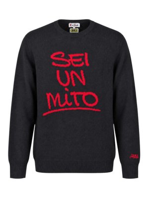 MC2 SAINT BARTH: crew necks - Black Heron 883 Sei Un Mito Jumper