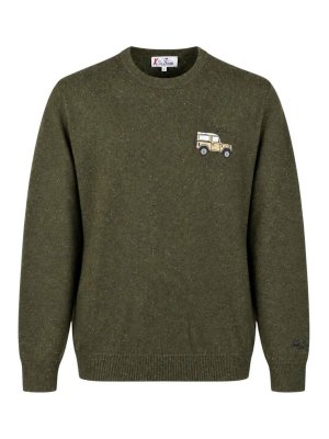 MC2 SAINT BARTH: crew necks - Multicolour Heron Car Embroidery Jumper