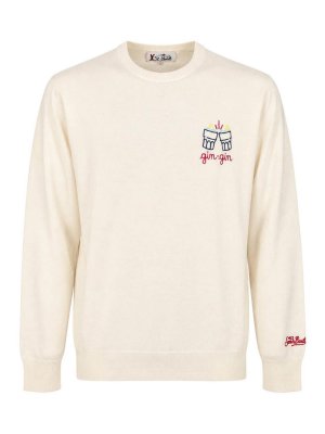 MC2 SAINT BARTH: Strickpullover mit Rundhalsausschnitt - Rundhalspullover - Weiß