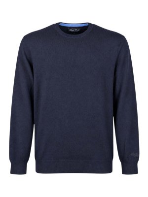 MC2 SAINT BARTH: crew necks - Blue Regent Cashmere Crew-Neck Jumper