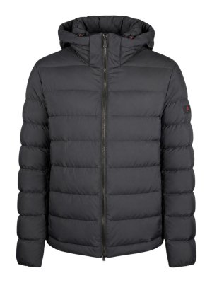 PEUTEREY: padded jackets - Black Lightweight Nylon Puffer Jacket