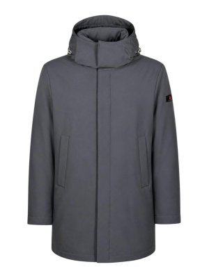 PEUTEREY: knee length coats - Blue Technical Coat