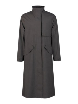 RAINS: knee length coats - Black Suva Hardshell Shell Coat