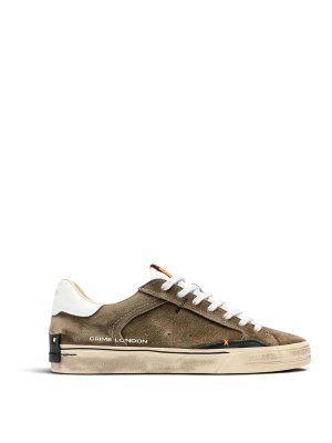 CRIME LONDON: trainers - Brown Deconstructed Brown Flame Sneakers