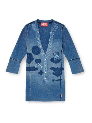 DIESEL: Tops y camisetas sin mangas - Top - Azul