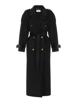 ELISABETTA FRANCHI: ロングコート - ロングコート - 黒