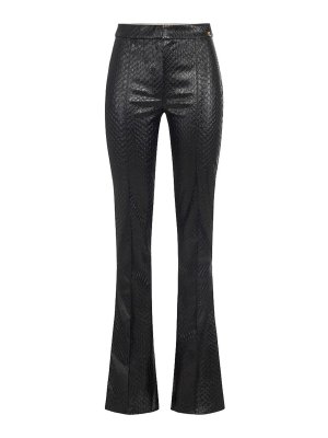 ELISABETTA FRANCHI: ベルボトムジーンズ - フレアジーンズ - 黒