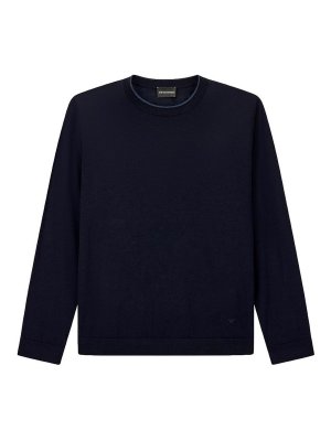 EMPORIO ARMANI: クルーネック - クルーネック - ブルー