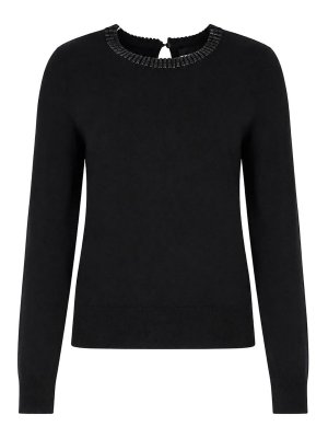 ALPHA STUDIO: Col en V - Pull À Col V - Noir
