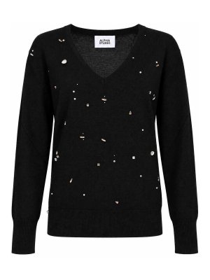 ALPHA STUDIO: Pull col rond - Pull Col Rond - Noir