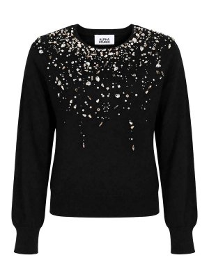 ALPHA STUDIO: Pull col rond - Pull Col Rond - Noir