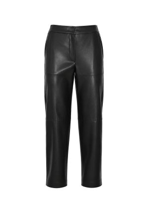 ALPHA STUDIO: Pantalons en cuir - Pantalons En Cuir - Noir