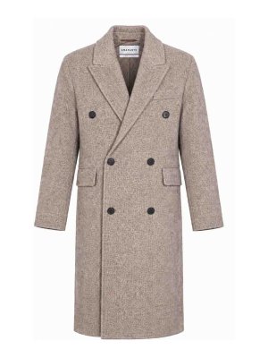 AMARANTO: knee length coats - Double-breasted coat