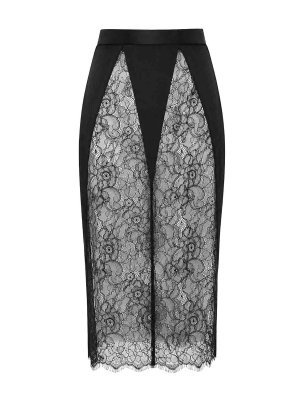 ELISABETTA FRANCHI: Jupes midi et au genou - Jupe Midi - Noir