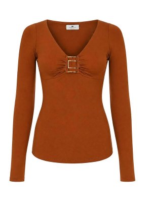 ELISABETTA FRANCHI: クルーネック - クルーネック - ブラウン