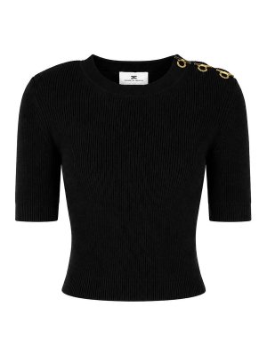 ELISABETTA FRANCHI: Tops & Débardeurs - Top - Noir
