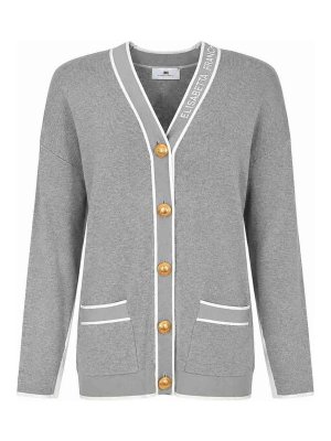 ELISABETTA FRANCHI: カーディガン - カーディガン - グレー