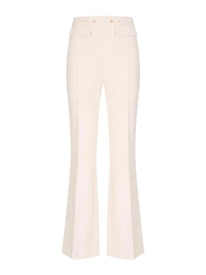 ELISABETTA FRANCHI: Pantalons casual - Pantalons Décontractés - Crème