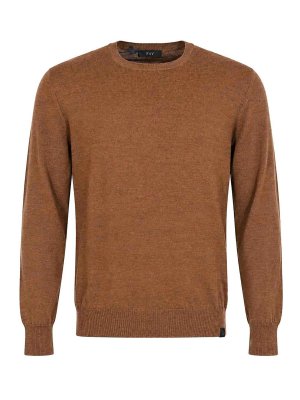 FAY: Pull col rond - Pull Col Rond - Marron