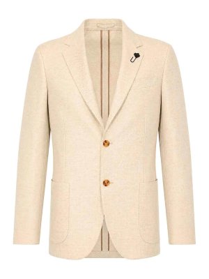 LARDINI: Blazer - Blazer - Creme