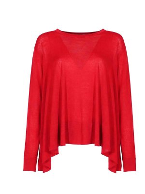 LIVIANA CONTI: Strickpullover mit Rundhalsausschnitt - Rundhalspullover - Bunt