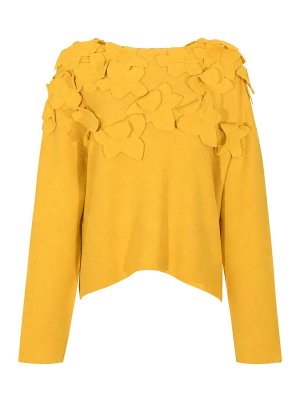 LIVIANA CONTI: Suéteres con cuello pico - Suéter Cuello Redondo - Multicolor