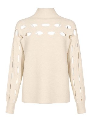 LIVIANA CONTI: Strickpullover mit Rundhalsausschnitt - Rundhalspullover - Bunt