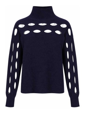 LIVIANA CONTI: Strickpullover mit Rundhalsausschnitt - Rundhalspullover - Bunt