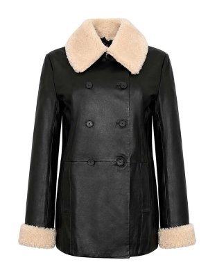 LIVIANA CONTI: Manteaux en cuir - Manteau En Cuir - Multicolore