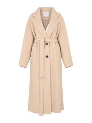 SPORTMAX: Lange Mäntel - Langer Mantel - Beige
