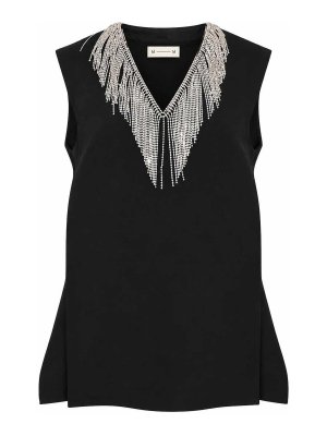 SPORTMAX: Tops y camisetas sin mangas - Top - Negro