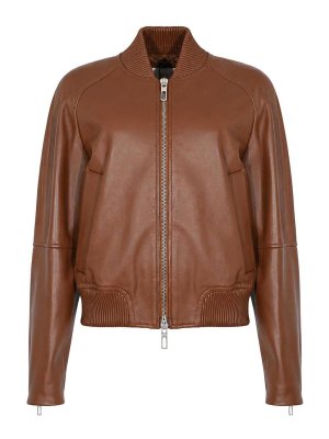 SPORTMAX: Chaquetas Bomber - Chaqueta Bomber - Marrón