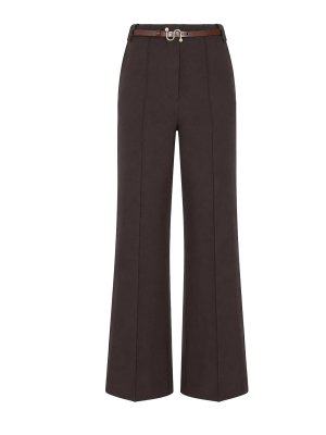 SPORTMAX: Pantalones casual - Pantalón Casual - Marrón Oscuro