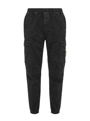 STONE ISLAND: カジュアルトラウザー - カジュアルパンツ - 黒