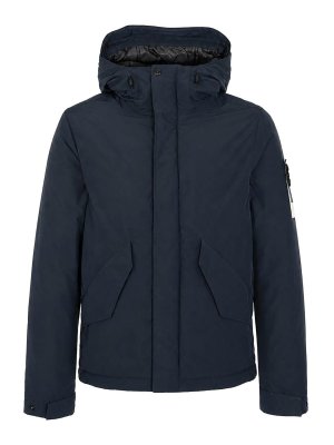 STONE ISLAND: ダウン・ハイテクジャケット - ダウンジャケット - ダークブルー