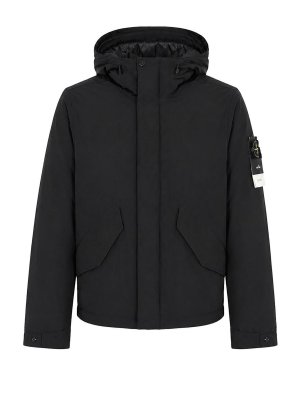 STONE ISLAND: ダウン・ハイテクジャケット - ダウンジャケット - 黒