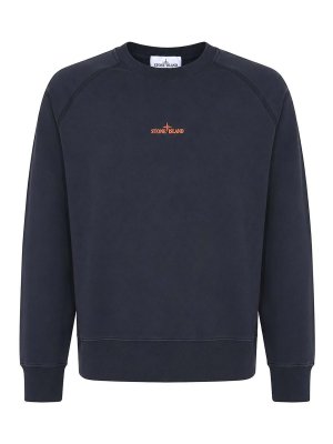 STONE ISLAND: スウェット＆セーター - スウェットシャツ/セーター - ダークブルー