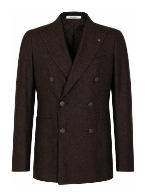 TAGLIATORE: Blazer - Blazer - Marrón Oscuro