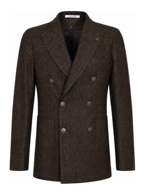 TAGLIATORE: Blazer - Blazer - Marrón Oscuro