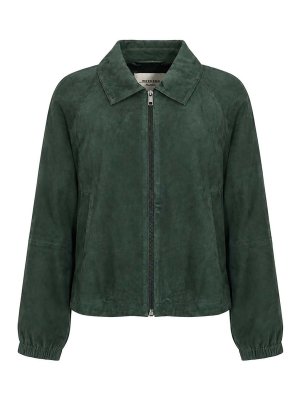WEEKEND MAX MARA: Lederjacken - Lederjacke - Dunkelgrün