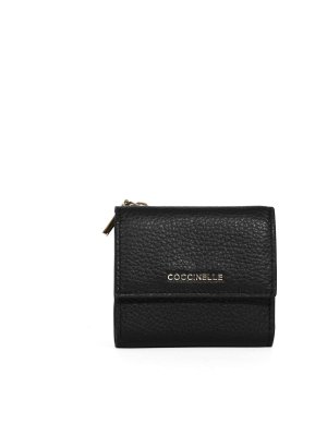 COCCINELLE: wallets & purses - Mini Wallet Metallic Small Noir