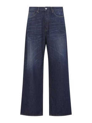 Acne Studios: straight leg jeans - 1981 Dive Leather Jeans