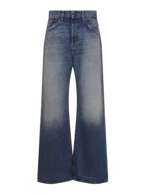 Acne Studios: straight leg jeans - 2121F Mid Blue Bingo Jeans