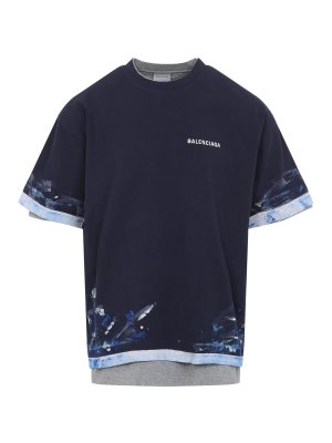 BALENCIAGA: t-shirts - Layered T-Shirt