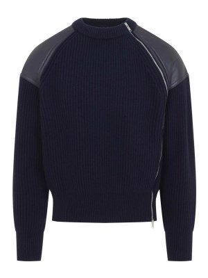 BOTTEGA VENETA: crew necks - Patch Leather Sweater