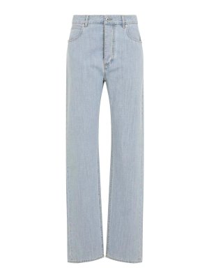 BOTTEGA VENETA: Pantalones casual - Pantalón Casual - Azul Claro
