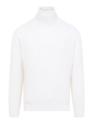 CANALI: Strickpullover mit Rundhalsausschnitt - Rundhalspullover - Weiß