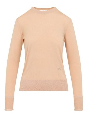 CHLOE': Strickpullover mit Rundhalsausschnitt - Rundhalspullover - Rosa